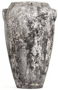 Zentique Large Charcoal Ceramic Pottery Vase Rustic Decor 27H 23W 21.5D: Zentique Large Charcoal Ceramic Pottery Vase Rustic Decor 27H 23W 21.5D Elevate your decor with this large charcoal pottery vase, designed to add a distinctive touch to any space. Crafted from high-qu