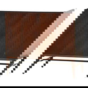 Mid-Century Modern Mahogany Credenza by Paul McCobb 36 x 19 x 34.25: Mid-Century Modern Mahogany Credenza by Paul McCobb 36 x 19 x 34.25 This mid-century modern credenza, designed by Paul McCobb for Calvin's Irwin Collection, showcases a stunning mahogany construction