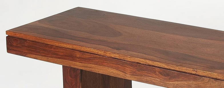 Butler Hewett Sheesham Wood Bench Mid-Century Modern Design: Butler Hewett Sheesham Wood Bench Mid-Century Modern Design This versatile Sheesham wood bench combines modern appeal with a mid-century design, making it a beautiful addition to any space. Handcrafte