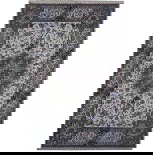 Persian Nain Rug 7 x 11.2 Wool Silk Signed Iranian Carpet: Persian Nain Rug 7 x 11.2 Wool Silk Signed Iranian Carpet This exquisite Persian Nain rug features a stunning design made from a luxurious blend of wool and silk. Measuring 7 x 11.2 feet, it showcases