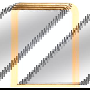 19th Century Louis Philippe Giltwood Mantel Mirror Gold Leaf Bead Trim: 19th Century Louis Philippe Giltwood Mantel Mirror Gold Leaf Bead Trim Enhance your living space with this stunning 19th Century French Louis Philippe Carved Giltwood Mantel Mirror. Standing at 54.5 i