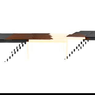 1960s Danish Modern Teak Draw Leaf Dining Table: 1960s Danish Modern Teak Draw Leaf Dining Table A mid century modern teak draw leaf dining table. Made in Denmark. Professionally refinished. Circa 1960's. Specifications Fully expands to 93" Width: 5