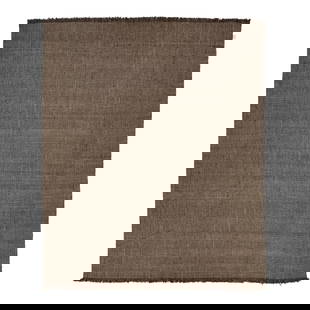 Modern Brown Wool Rug 12' x 15' Basketweave Design: Modern Brown Wool Rug 12' x 15' Basketweave Design Enhance your space with this exquisite Modern Basketweave Natural Wool Rug, showcasing a contemporary organic design crafted from high-quality wool.
