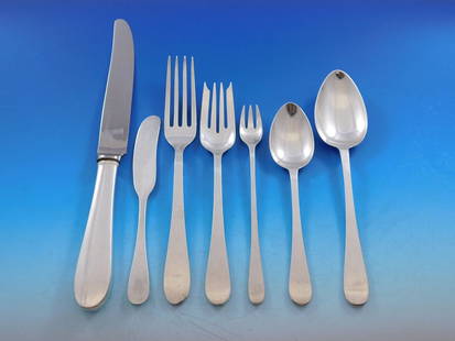 Tiffany & Co Salem Sterling Silver Flatware Set for 12 - 87 Pieces: Tiffany & Co Salem Sterling Silver Flatware Set for 12 - 87 Pieces Enhance your dining experience with the Salem Flatware Set by Tiffany & Co. This exquisite sterling silver flatware set is designed f