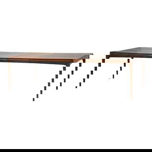 Mid Century Modern Lane Rhythm Walnut Dining Table 98.5" Extendable: Mid Century Modern Lane Rhythm Walnut Dining Table 98.5" Extendable Experience timeless elegance with this mid-century modern walnut dining table by Lane Rhythm. This stunning piece extends to an impr