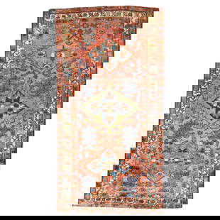 Hamedan Persian Antique Rug 20th Century Hand-Knotted Wool 3'1" x 6'2": Hamedan Persian Antique Rug 20th Century Hand-Knotted Wool 3'1" x 6'2" Discover a unique piece of history with this exquisite Persian Hamedan rug from the early 20th century. Hand-knotted from quality
