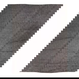 Oversized Gray Handmade Indian Wool Rug Solid Design 16'2 x 20'3: Oversized Gray Handmade Indian Wool Rug Solid Design 16'2 x 20'3 Enhance your living space with this stunning oversized handmade rug from India, crafted from a blend of bamboo, silk, and wool. This ex