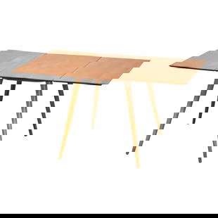 Paul McCobb Planner Group Maple Dining Table Mustard 56.375" L: Paul McCobb Planner Group Maple Dining Table Mustard 56.375" L Explore the elegance of mid-century modern design with this exquisite dining table from the Paul McCobb Planner Group. Crafted from rich
