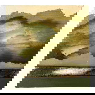 Vintage Abstract Landscape Oil Painting on Canvas 12x12: Vintage Abstract Landscape Oil Painting on Canvas 12x12 Experience the serene beauty of nature with this original abstract landscape oil painting on canvas. This vintage artwork captures an atmospheri