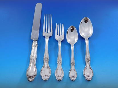 Tiffany & Co. Richelieu Sterling Silver Flatware Set 40 Pieces Service for 8: Tiffany & Co. Richelieu Sterling Silver Flatware Set 40 Pieces Service for 8 Elevate your dining experience with this exquisite Richelieu flatware set by Tiffany & Co., crafted from sterling silver. T