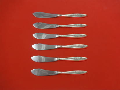 International Sterling Silver Snowflake 6pc Trout Knife Set 7.5" Custom Made: International Sterling Silver Snowflake 6pc Trout Knife Set 7.5" Custom Made This exquisite 6-piece trout knife set showcases the elegant Snowflake pattern by International, crafted from high-quality