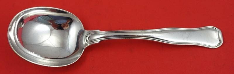 Georg Jensen Old Danish Sterling Silver Serving Spoon 7.5" Heirloom: Georg Jensen Old Danish Sterling Silver Serving Spoon 7.5" Heirloom This exquisite serving spoon is a small 7 1/2" piece from the renowned Old Danish pattern by Georg Jensen, crafted from high-quality
