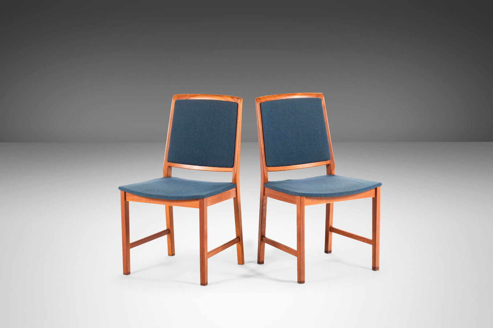 Mid-Century Modern Teak Side Chairs by Skaraborgs Mobelindustri, Sweden, 1960s: Mid-Century Modern Teak Side Chairs by Skaraborgs Mobelindustri, Sweden, 1960s This stunning set of two side chairs showcases exquisite early Swedish Modern design, crafted by Skaraborgs Mobelindustri