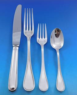 Christofle Albi Sterling Silver 4-Piece Dinner Place Setting France Art Deco: Christofle Albi Sterling Silver 4-Piece Dinner Place Setting France Art Deco Enhance your dining experience with this exquisite 4-piece dinner size place setting from the Albi pattern by Christofle. C
