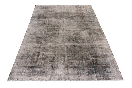Elegant 8' x 11' Charcoal Vintage Persian Overdyed Area Rug: Elegant 8' x 11' Charcoal Vintage Persian Overdyed Area Rug Enhance your living space with this stunning 8.0 x 11.1 Vintage Persian Overdyed Rug in Charcoal. This exquisite area rug masterfully combin