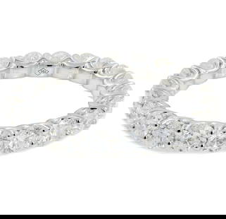 Rachel Koen 18K White Gold U-Shape Diamond Eternity Band 1.90ct: Rachel Koen 18K White Gold U-Shape Diamond Eternity Band 1.90ct This exquisite U-shape Diamond Eternity Band features a stunning design crafted from 18K white gold, showcasing a total carat weight of