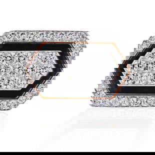 David Webb Estate Ring Platinum 18K Yellow Gold Black Enamel Diamonds Size 6: David Webb Estate Ring Platinum 18K Yellow Gold Black Enamel Diamonds Size 6 Type: Estate Rings. Metal: Platinum & 18K Yellow Gold. Grams: 29.6. Measurements: Size 6. Condition: Excellent. Signed By: