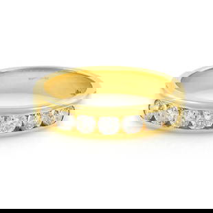 Rachel Koen 18K Yellow Gold Channel Set Diamond Wedding Band 0.50ct Size 5.5: Rachel Koen 18K Yellow Gold Channel Set Diamond Wedding Band 0.50ct Size 5.5 This elegant wedding ring band exemplifies timeless beauty, crafted from luxurious 18k yellow gold. Featuring a stunning ch
