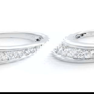 Rachel Koen 14K White Gold Wedding Band 1.00Ct Channel Set Diamonds: Rachel Koen 14K White Gold Wedding Band 1.00Ct Channel Set Diamonds This elegant wedding band by Rachel Koen is crafted in 14K white gold and features a stunning channel set design with 10 princess cu
