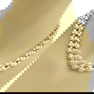 Cartier 18k Yellow Gold Fancy Link Collar Necklace with Authentication: Cartier 18k Yellow Gold Fancy Link Collar Necklace with Authentication This exquisite collar necklace from Cartier is a stunning piece crafted from authentic 18k yellow gold, featuring a high polished