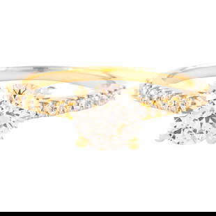 1.03 Carat Round Brilliant Diamond Engagement Ring 18k Yellow Gold: 1.03 Carat Round Brilliant Diamond Engagement Ring 18k Yellow Gold This exquisite 1.03 Carat Round Brilliant Diamond Ring is crafted in 18-karat yellow gold, featuring a stunning central diamond compl