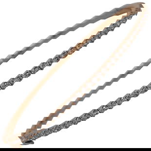 Harbor D 18K Rose Gold Diamond Bangle Bracelet 0.85 Carat Contemporary Design: Harbor D 18K Rose Gold Diamond Bangle Bracelet 0.85 Carat Contemporary Design This exquisite bangle bracelet is crafted from luxurious 18K rose gold and features a contemporary design. It showcases 45