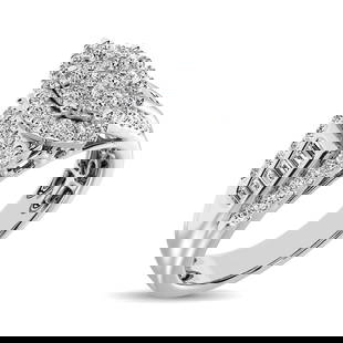 Marquise Shape 1/2 Ctw Diamond Engagement Ring: Marquise Shape 1/2 Ctw Diamond Engagement Ring This stunning Engagement ring crafted in Sterling Silver&comma; this intriguing design is features the marquise shape and set with a shimmering 1/2 ct. r