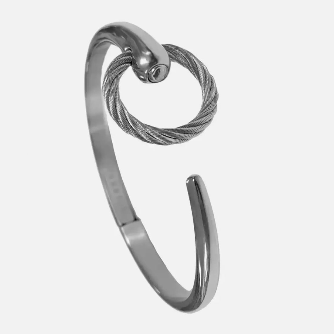 Charriol Infinite Zen Stainless Steel Bangle Bracelet Adjustable Stackable: Charriol Infinite Zen Stainless Steel Bangle Bracelet Adjustable Stackable Elevate your accessory collection with the Charriol Infinite Zen Steel Cable Bangle Bracelet. This elegant bangle, crafted fr