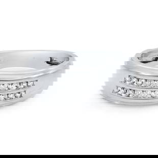 Rachel Koen 10k White Gold Round Cut Diamond Wedding Band Ring 0.36 Cttw: Rachel Koen 10k White Gold Round Cut Diamond Wedding Band Ring 0.36 Cttw This elegant Round Cut Diamond Men's Wedding Band Ring is crafted from high-quality 10k white gold, featuring a total carat wei