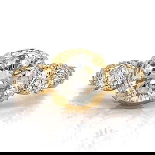 18K Yellow Gold EGL Certified 1.41 Ct Diamond Ring: 18K Yellow Gold EGL Certified 1.41 Ct Diamond Ring Experience elegance with this stunning 18K Yellow Gold diamond ring, showcasing a magnificent 1.41 Ct. EGL Certified diamond. The diamond features a