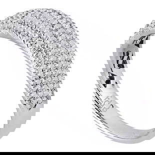 Rachel Koen 18K White Gold 0.50ct Diamond Pave Ladies Wedding Ring: Rachel Koen 18K White Gold 0.50ct Diamond Pave Ladies Wedding Ring This exquisite 18K white gold ladies' ring showcases a stunning pave setting adorned with 0.50 carats of genuine white round diamonds