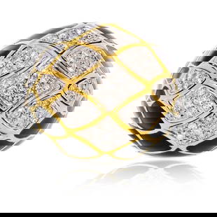 David Webb Estate Ring Platinum 18K Gold Black Enamel Diamonds: David Webb Estate Ring Platinum 18K Gold Black Enamel Diamonds This stunning David Webb ring is an exquisite estate piece, expertly crafted from a combination of platinum and 18K yellow gold, weighing