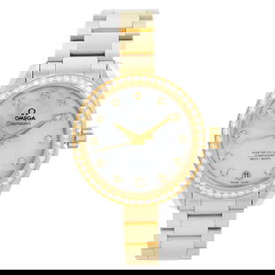 Omega Seamaster Aqua Terra Gold Diamond MOP Dial Men's Watch 23125392155002: Omega Seamaster Aqua Terra Gold Diamond MOP Dial Men's Watch 23125392155002 Experience the elegance of the Omega Seamaster Aqua Terra, a luxurious men's wristwatch featuring a stunning Mother of Pearl