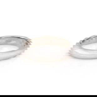 Cartier Platinum 3.5mm Dome Wedding Band Ring EU 49-US 5 with Certificate: Cartier Platinum 3.5mm Dome Wedding Band Ring EU 49-US 5 with Certificate This exquisite wedding band is an authentic piece by Cartier, meticulously crafted from platinum with a high polished finish.