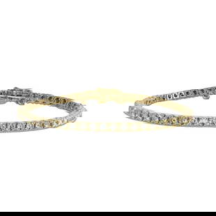 14K Yellow Gold 3.00ct Diamond Tennis Bracelet 7 inch: 14K Yellow Gold 3.00ct Diamond Tennis Bracelet 7 inch This stunning 14K yellow gold diamond tennis bracelet features a total of 3.00 carats of round brilliant diamonds, graded H-I for color and SI for