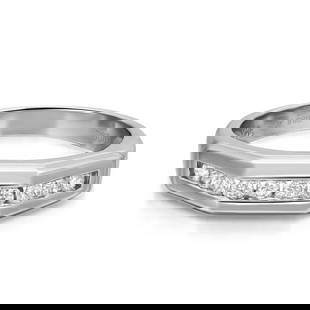 Rachel Koen 14K White Gold 0.31ctw Channel Set Diamond Wedding Band Size 7.5: Rachel Koen 14K White Gold 0.31ctw Channel Set Diamond Wedding Band Size 7.5 This stunning wedding band ring is crafted from 14K white gold and showcases a channel-set design featuring round cut diamo