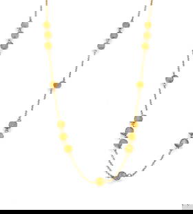 Tiffany & Co. Vintage 18k Yellow Gold Citrine Bead Necklace 24 Inches: Tiffany & Co. Vintage 18k Yellow Gold Citrine Bead Necklace 24 Inches The Tiffany & Co. Faceted Citrine Beads Necklace is a remarkable piece of vintage jewelry that beautifully combines elegance and s