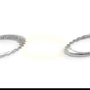 Cartier Platinum 2.5mm Dome Wedding Band US 9 with Certificate: Cartier Platinum 2.5mm Dome Wedding Band US 9 with Certificate This exquisite wedding band by Cartier is crafted from high-quality platinum, showcasing a sleek, high-polished finish. The ring features