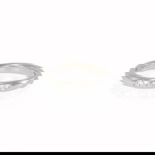 Tiffany & Co. Elsa Peretti Platinum Diamond Wedding Band 3mm Size 4.5: Tiffany & Co. Elsa Peretti Platinum Diamond Wedding Band 3mm Size 4.5 This exquisite wedding band from Tiffany & Co., designed by Elsa Peretti, showcases a timeless elegance. Crafted in platinum, the