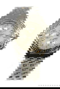 Breitling Chronomat A13050 Stainless Steel Automatic Watch: Breitling Chronomat A13050 Stainless Steel Automatic Watch This Breitling Chronomat wristwatch combines precision and elegance in a timeless design. Crafted from durable stainless steel, the watch fea