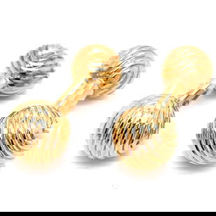 Tiffany & Co. Signed 18K Yellow Gold Cufflinks: Tiffany & Co. Signed 18K Yellow Gold Cufflinks Elevate your accessory collection with these stunning Tiffany & Co. cufflinks, crafted from luxurious 18K yellow gold. These exquisite cufflinks are not