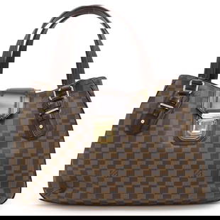 Louis Vuitton Damier Ebene Tote Bag N48108 with Gold Hardware: Louis Vuitton Damier Ebene Tote Bag N48108 with Gold Hardware Elevate your style with this stunning Louis Vuitton Tote Bag from the Damier line. This model, N48108, showcases a beautiful Damier Canvas
