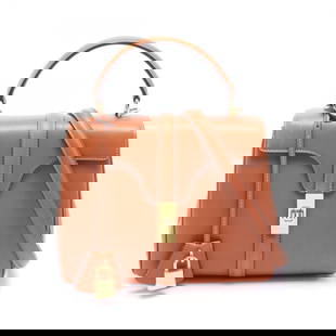 CELINE 16 Seize Small Brown Leather Handbag for Women: CELINE 16 Seize Small Brown Leather Handbag for Women Elevate your style with the CELINE 16 Seize Small Handbag, crafted from premium leather and designed specifically for women. This stunning handbag