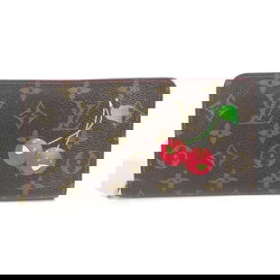 Louis Vuitton M95006 Monogram Cherry Long Wallet Women's Zip Canvas: Louis Vuitton M95006 Monogram Cherry Long Wallet Women's Zip Canvas Introducing the Louis Vuitton Monogram Cherry Takashi Murakami Porte Monnaie Zip Long Wallet, designed for women. This stunning long