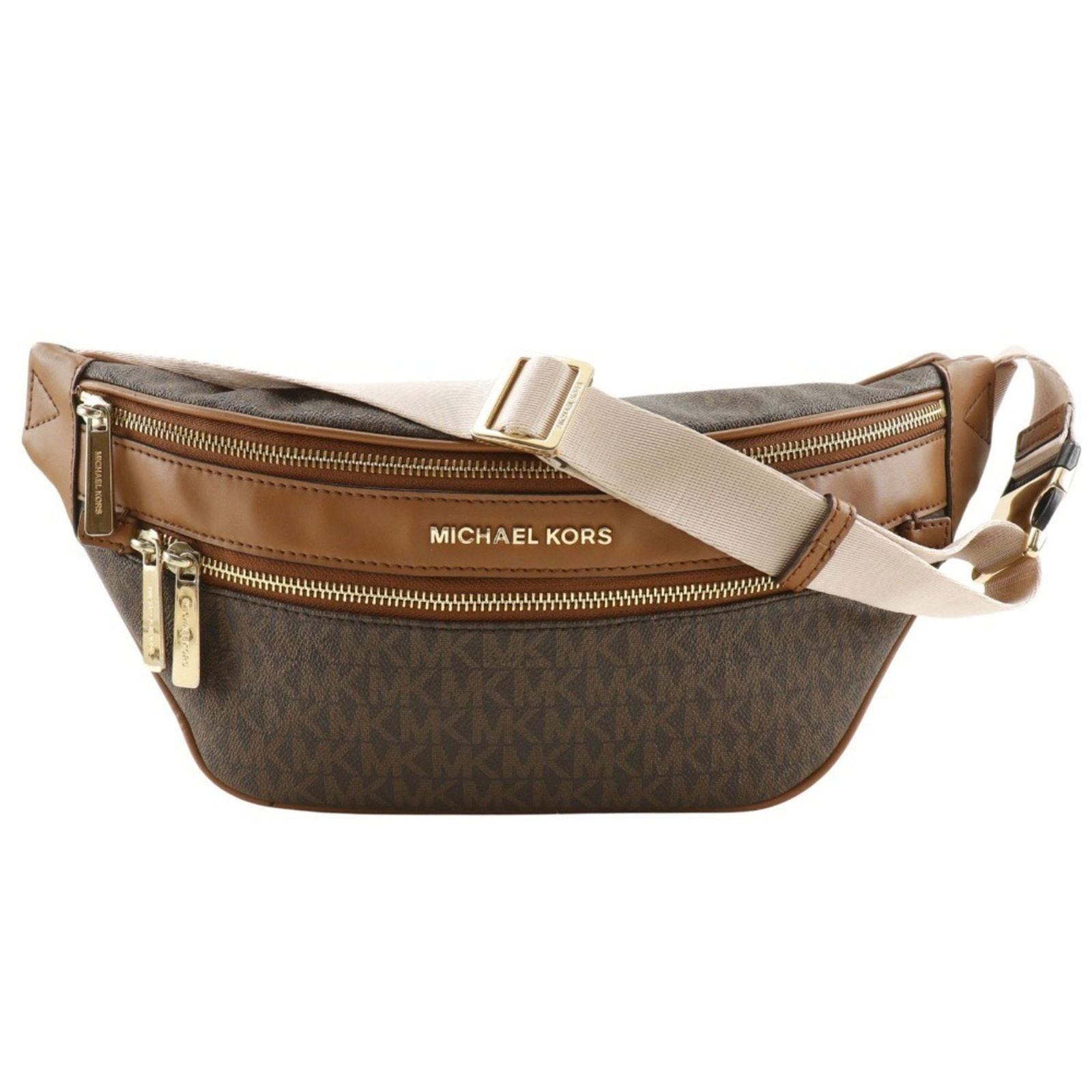 Michael Kors Brown PVC Sling Bag Unisex 5.9 x 10.62 x 2.16: Michael Kors Brown PVC Sling Bag Unisex 5.9 x 10.62 x 2.16 This stylish Michael Kors sling bag is perfect for unisex use. Made from durable PVC, it features a rich brown color that complements any out