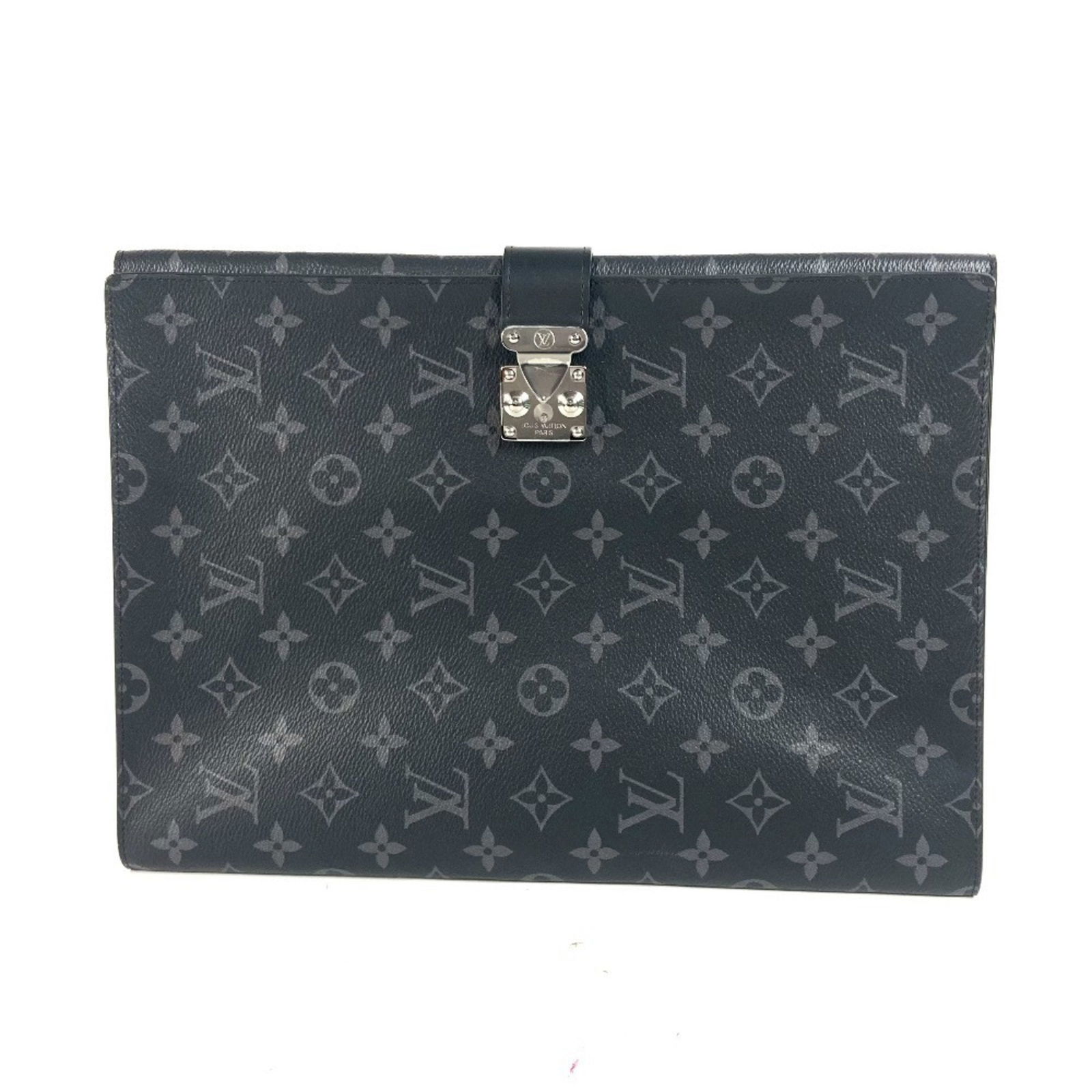 Louis Vuitton Monogram Eclipse Porte de Guerlain Frank GM Clutch Document Case Black: Louis Vuitton Monogram Eclipse Porte de Guerlain Frank GM Clutch Document Case Black The LOUIS VUITTON GI0273 Monogram Eclipse Porte de Guerlain Frank GM Bag is a sophisticated clutch and document cas