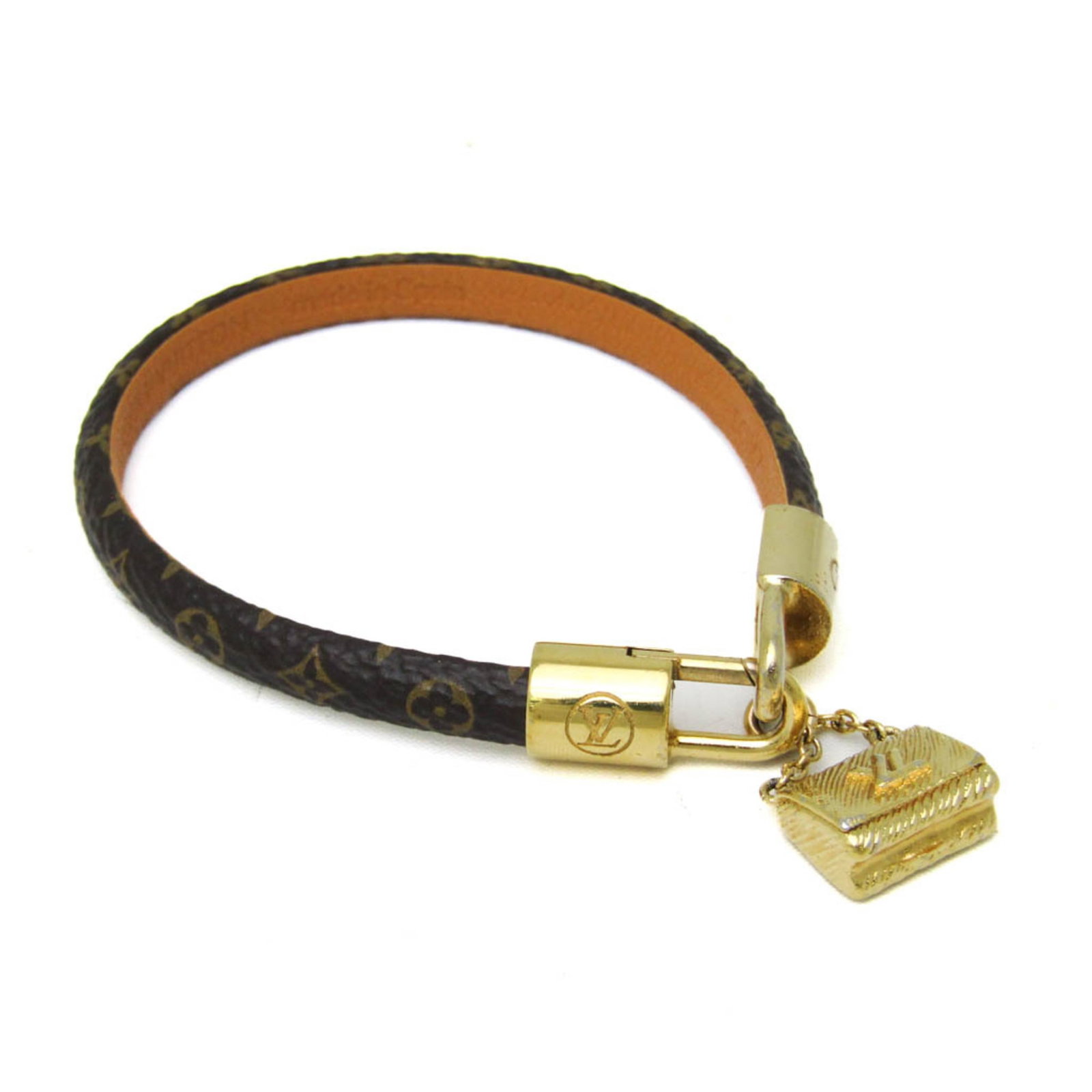 Louis Vuitton Monogram Twist Lock Bangle M6406 Brown Metal Bracelet: Louis Vuitton Monogram Twist Lock Bangle M6406 Brown Metal Bracelet This exquisite Louis Vuitton Monogram Twist Lock Bracelet (Model M6406) showcases a sophisticated design, crafted from high-quality 
