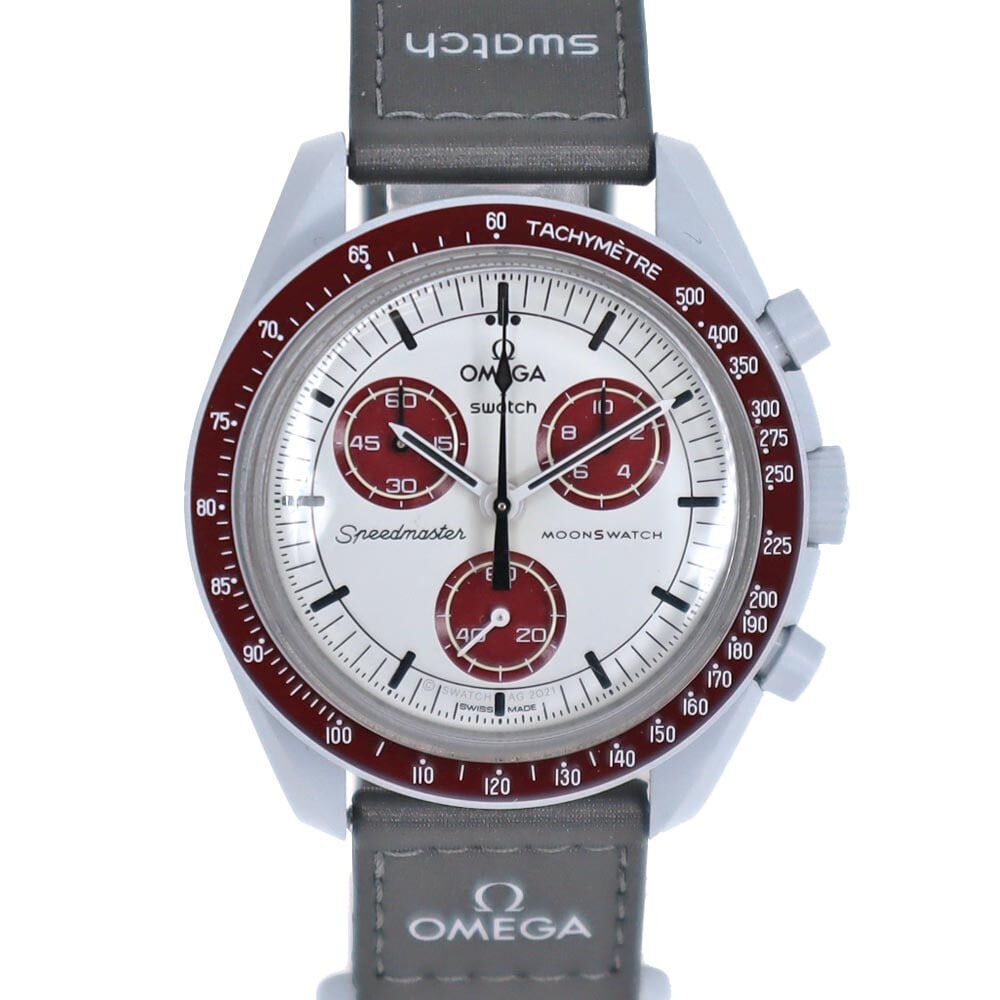 OMEGA x Swatch MoonSwatch Mission to Pluto SO33M101 Chronograph Watch: OMEGA x Swatch MoonSwatch Mission to Pluto SO33M101 Chronograph Watch Discover the OMEGA x Swatch MoonSwatch Mission to Pluto SO33M101 men's wristwatch, a striking collaboration between two iconic bra