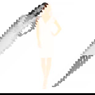 DKNY Women's Ivory Ruffled Sheath Mini Dress Size 8: DKNY Women's Ivory Ruffled Sheath Mini Dress Size 8 Elevate your wardrobe with this stunning DKNY Women's Ruffled Sheath Mini Dress in an elegant ivory hue. Designed in a sheath silhouette, this dress