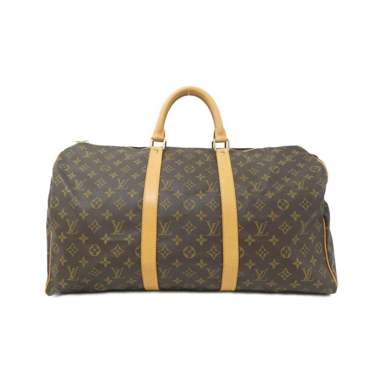 Louis Vuitton Monogram Keepall 50cm Coated Canvas Boston Bag: Louis Vuitton Monogram Keepall 50cm Coated Canvas Boston Bag The Louis Vuitton Monogram Keepall 50cm Boston Bag is an iconic travel companion, expertly crafted from durable coated canvas in a rich Mar